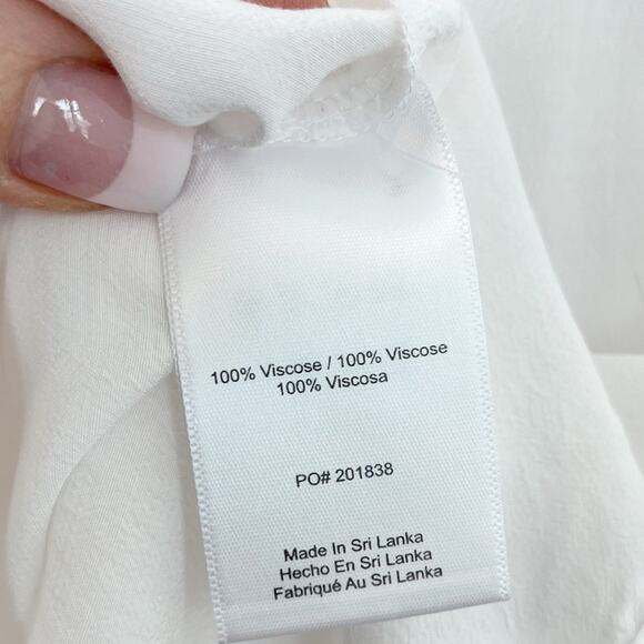 ModCloth Women’s White Poet Blouse Top Smocked Ruffle Long Sleeve Boho Small - Picture 6 of 6